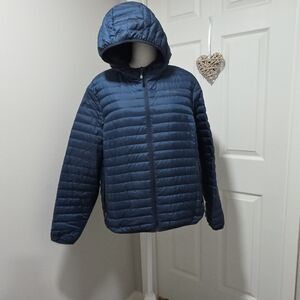 Ladies XXL (16/18) Eddie Bower Puffer Jacket, Blue Green